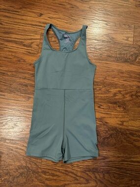 Pink Lily Slate Green Racerback Romper